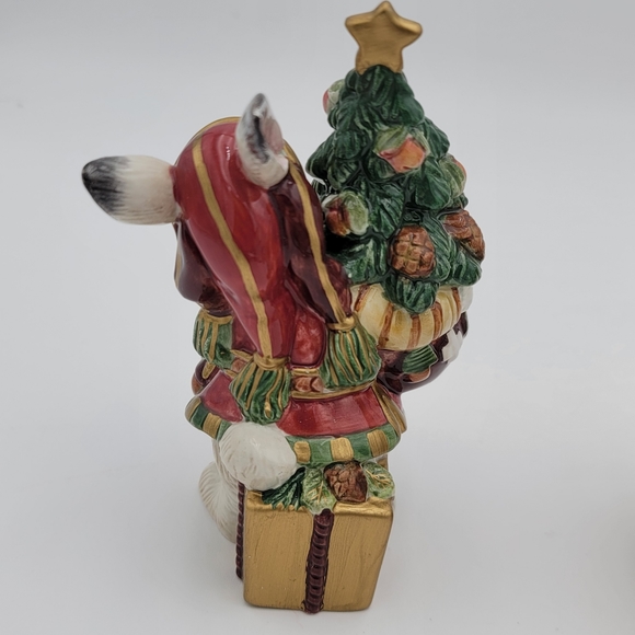 Fitz & Floyd Holiday Bunny/Bear Salt & Pepper Shakers, - Picture 4 of 6